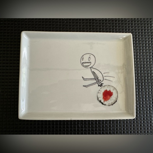 CB2 Oliver Marshmallow Floats 2011, Rectangular Appetizer Plate, Crate & Barrel - Picture 2 of 3